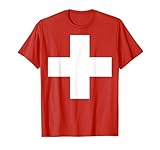 Schweiz Switzerland Fußball Schweizer Flagge Fan Trikot T-Shirt