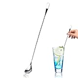 Cocktail Rührlöffel, Barlöffel Rühroffel 40 Cm Langer Griff, Barlöffel Gedreht Teardrop Mit Metallknauf Für Martinis, Kaffee, Bar, Cocktail Shaker