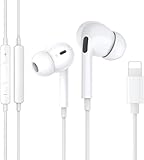iPhone Kopfhörer mit Kabel [MFi zertifiziert]iPhone Kabel Kopfhörer/HiFi Stereo Ohrhörer mit Lightning (eingebautes Mikrofon und Lautstärkeregler) mit iPhone 14/13/12/11/SE/X/7 Unterstützt alle iOS