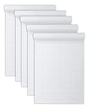 MPC Brands Quadrille-Gitter-Blau- und Grafikpapier, 5 Stück, 21,6 x 28,9 cm, Weiß