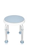 Duschhocker 360° Drehbar Duschsitz Duschstuhl Höhenverstellbar Standfesten