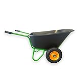 Schubkarre 290L Futterkarre KELBERG Luft Rad 400-8 6PR Stallkarre Grün