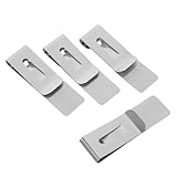 AKOOSY 4 Stück Edelstahl Geldklammer Clip für Bargeld und Kreditkarten Minimalistischer Metallhalter mit Robustem Federscharnier Kompakt und Langlebig für Herren und Damen