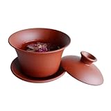 Teetasse Kungfu-Teeschale, Zisha, Rotbraun, 130 ml, Rot