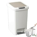 GjnjfdF Mülleimer für Küche, kleiner Treteimer – Mülleimer mit sanftem Verschluss, Schutz gegen Gerüche, Haushaltsbedarf für Bad und Küche