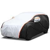 Sailnovo 10-Schichten Autoabdeckung Wasserdicht, Vollgarage Autoplane für Regen Sonne Staub Schutz, UV-Schutz Outdoor Vollautoabdeckung für SUV, Car Cover 483 * 188 * 178cm (Länge 462 bis 482 cm)