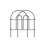 81,3 cm (H) x 15,7 m (L), schwarzer dekorativer Gartenzaun, kein Graben, Metallzaun, Garteneinfassung, Grenzzaun für Tierbarriere, Blumenbeet, Hof, Terrasse