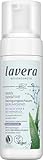 lavera basis sensitiv Reinigungsschaum - Naturkosmetik - vegan - Bio-Aloe Vera und Bio-Mandelöl - Gesichtsreinigung - Natürliche Reinigungsformel - 1 x 150 ml