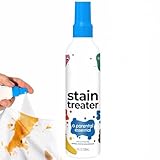 fleckenentferner kleidung,120 ml stain treater spray, Tragbar Stain Remover Spray, Hartnäckige Flecken schnell aus Babykleidung entfernen für Kleidung, Stoff, Teppich (1, Weiß)