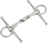 Equinate Schenkeltrense Edelstahl 16mm doppelt gebrochen 12,5cm | Anatomisch geformtes maulfreundliches Gebiss mit sanfter Einwirkung | Lasergravierte Größenangabe | Knebeltrense