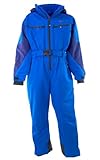 Slamotex Kinder Schneeanzug Schneeoverall Mädchen Jungen Gefütterter Wasserabweisender und Windfester Skianzug Skioverall Größe 140-176 HA017-24 (blau, 170/176)