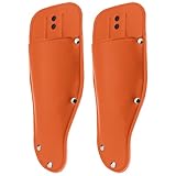 Happyyami 2St Obstschneideset Steigbügelhacke Rechen Heckenschere Gartenschere Scheide Scherenhalter Gartenwerkzeugtasche astschere Schnittschere Lederbezug Scherentasche aus Leder Orange