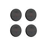 Lancoon Fensteralarm mit Vibrationssensor Schwarz 4 Packungen 125dB Lauter Schlanker Glasbruch-Einbruchmelder Einstellbarer Empfindlichkeit LED-Anzeigeleuchte für die Sicherheit im Home