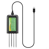 20,3 cm - USB-Bodentester mit Feuchtigkeits-, Leitfähigkeits-, pH-, Salzgehalts- und NPK-Nährstoffsensoren, für Bodensensor, kompatibel mit Hongmeng und für Hongmeng