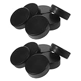 CIYODO 15 Stück Airhockey Puck Schwarz Langlebige Eishockey Trainingspucks aus Verschleißfestem Material für Tischspiele und Airhockey Tische Kompatibel mit Standard Schiebern und Toren