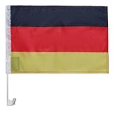 AZ FLAG - Autofahne Deutschland - 45x30 cm - Deutsche Autoflagge 30 x 45 Cm - Auto Flaggen
