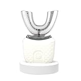 SHINLY Vollautomatische U-förmige Zahnbürste Ultraschall Zahnbürste mit 360° Reinigung U förmige, kabellose Schallzahnbürste für Erwachsene