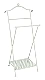 HAKU Möbel Herrendiener weiß gekälkt, Metall - Maße: B 46 cm x H 98 cm x T 35 cm, Style: Bohemian