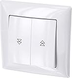 Unterputz Jalousietaster, Steckklemme, All-in-One, Serie G1 reinweiß