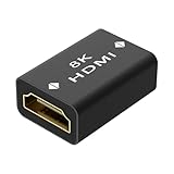 LEENUE HDMI Kupplung 8K, HDMI Verlängerung 2.1 Verbinder Buchse auf Buchse, Adapter Unterstützung 8K@60Hz, 4K@120Hz UHD HDR eARC 3D Dolby, für Laptop, HDTV, PC, Monitor, Roku TV, 1 Stück