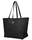 LIVACASA Handtasche Damen Henkeltasche Wasserabweisend Multifunktionale Umhängetasche Mehr Tasche Shopper mit Reißverschluss für Schule Büro Lässig Alltag Einkauf