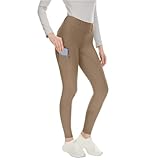CGUOHU Reithose Winter Verdickte Reithose for Damen, Vollsilikon, Sport- und Wettkampfbekleidung for(Khaki,M)