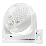 Iris Ohyama Woozoo, 23㎡, Ventilator, Weiß, 3 Geschwindigkeiten, Fernsteuerung, Oszillierend, leise, Table Fan, Tischventilator, Lüfter, Bodenventilator, tragbarer, Portable, Cooling, PCF-MKC18