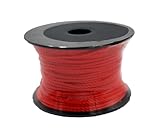 Maurerschnur Polyethylen Ø 2,0 mm Knotenfest Reißfest Belastbar Richtschnur auf Spule Bauschnur Lotschnur Pflasterschnur (Rot, 1x50m)