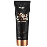 Onyx Black Caviar Dunkle Bräunungslotion 251 ml | Fortschrittlicher Körperbräuner und Bräunungsbeschleuniger | Sofortiger Bronzer und Bräunungsverstärker | Bräunungscreme | Für Solarium und Sonne