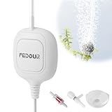 FEDOUR Nano Leise Aquarium Luftpumpe, Mini Whisper-Luftpumpe für Aquarien, Sauerstoffpumpe für Aquarien bis zu 80L Betta Aquarium, Nano Aquarium, Fischglas