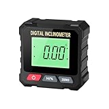 Digitale Wasserwaage – 6,5 X 6,5 X 3 Cm Winkelmesswerkzeug | Magnetischer ABS-Neigungsmesser Mit Hintergrundbeleuchtung – Präzisionsmessgerät | Horizontale Vertikale Neigungsverwendung | Holzbearbeitu