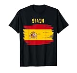 Spanien Flagge mit Pinselstrich-Stil T-Shirt