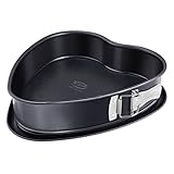 Dr. Oetker Herz-Springform mit Auslaufschutzboden Ø 25 cm, Kuchenform mit Flachboden, herzförmige & auslaufsichere Backform aus Stahl mit Antihaftbeschichtung, Menge: 1 Stück
