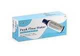 KNOXZY Peak Flow Meter für Erwachsene zur Überwachung der Lungenfunktion – Exspiratorischer Durchflussmesser zur Überwachung des Atemzustands – Spirometrie Lungenfunktion Recovery Trainingsgerät –