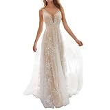 Damen Abendkleider Elegant Maxi Lang A Linie Dress Cocktailkleid Vintage Wickelkleid Rockabilly Kleid Hochzeit Spitze Knielang Spitzen Hochzeitskleid Hochzeitskleider, Weiß