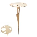 Sghtil Tragbarer Picknicktisch, klappbarer Picknicktisch für den Außenbereich, Holzständer für Garten, Rasen, BBQ, Camping, Wandern