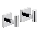 KOKOSIRI Kleiderhaken für Badezimmer, Handtuch, Kleiderhaken für Bad, Küche, Wand, Chrom, Edelstahl, B1013CH-P2