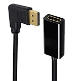 xbiez Hochauflösender DisplayPort-auf-HDTV-Kabel-Adapter, Stecker auf Buchse, Konverter für Laptop auf Monitore, 1920 x 1080 @ 60 Hz, 1080p