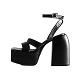 Raid Zaina Platform Sandal (BLACK, EU Schuhgrößensystem, Erwachsene, Numerisch, M, 36)