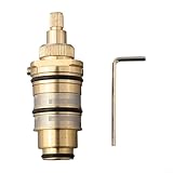 ZiStarlilife Thermostat-Duschventilkartusche, Messing-Thermostatventilkern, Thermostat-Wannenmischbatterie-Ventil-Reparaturset, für Badewannenarmatur Duschventil