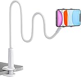 Shawe Handy Halter für Bett, Schwanenhals Handy Halterung - Flexible Lang Arm Handyhalterung Ständer für iPhone 16 15 14 13 12 11 Pro XS Max X 8, Samsung S10 S9, 4-6,5 Zoll Geräte