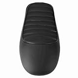 Pissente Vintage Cafe Racer Motorcycle Sattel Solo Sitz PU Leder Wasserdicht Leicht zu Sauber mit Montageklammern für CG125 GN CB400SSSS (B)