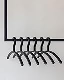 Metallbude Kleiderbügel FAY - 6er Set Schwarz - Bügel Kunststoff - Modernes & Platzsparendes Design - Leichtes Material - 46 cm