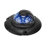 Focket Marine-Kompass für Boote, 12-V-LED-Licht Magnetischer Kompass Unterputzkompass Bootskompass Marine-Armaturenbrett Marine-Navigationskompass für die Marine Fahrzeuge Reisen Wandern