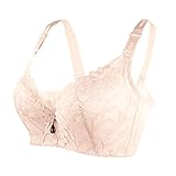 & Bustier Damen Frauen Full Cup Dünne Unterwäsche Plus Größe Fünf Breasted Wireless Sport-BH Spitzen-BH Brustabdeckung Cup Große Weste BHS Unterwäsche (A, 38/85C)