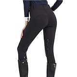 RUWLFE Reithose for Frühling und Sommer, gestrickt, hochelastisch, schmal geschnittene aus Silikon, eng anliegend, atmungsaktiv FüR Damen(XXL)