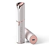 Finishing Touch Flawless Wiederaufladbares Haarentferner der neuen Generation für Gesicht,Diskretes Schmerzfreies und Sicheres Gesichtshaar Epilieren für Empfindliche Haut,mit 2 Ersatzköpfen,Weiß
