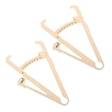 UTHCLO 2 Stück Körperfettmesszange Beige Maßstab Kompakt Reißfest Präzise Hautfalten messgerät zur Körperfettmessung für Männer und Frauen Einfache Anwendung mit Deutscher Anleitung