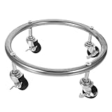 VILLFUL Praktischer Gasflaschenhalter aus Edelstahl Bremsen Mobiler Propan zylinderständer Stabiler Gasflaschenwagen für Küche Restaurant und Outdoor Einsatz