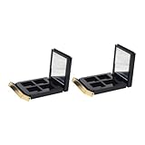FOMIYES 2st Lidschatten-box Palette Voll Zinn Inhaber Leerer Textmarkerbehälter Salbe Perlenorganisatoren Und Aufbewahrung Leere Rougebehälter Make-up-etui Funkeln Polieren Deckel Plastik
